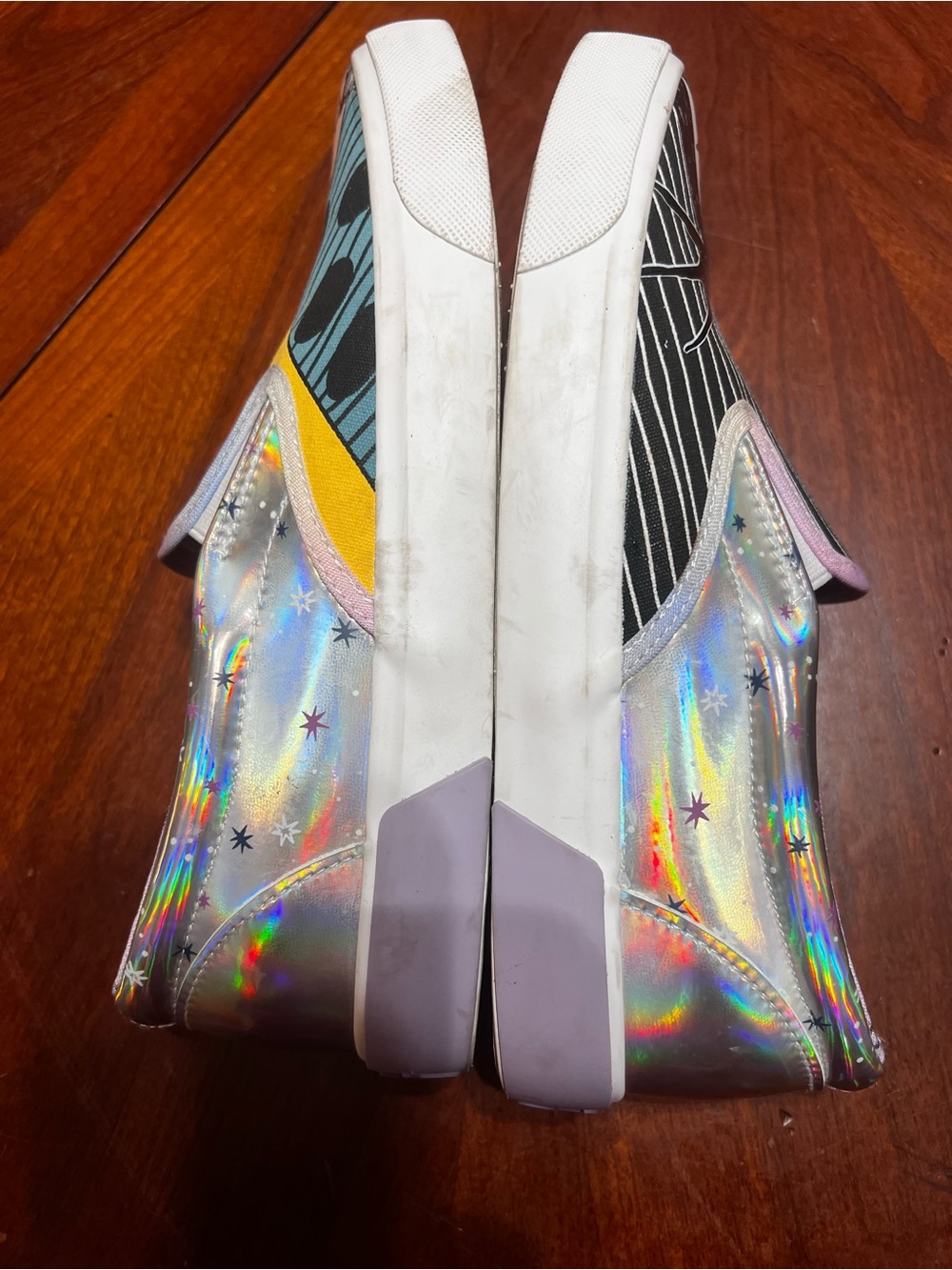 Disney Slip-On Sneakers, Black, Purple, Yellow, Blue Jack and Sally Slip On - Picture 10 of 10